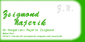 zsigmond majerik business card